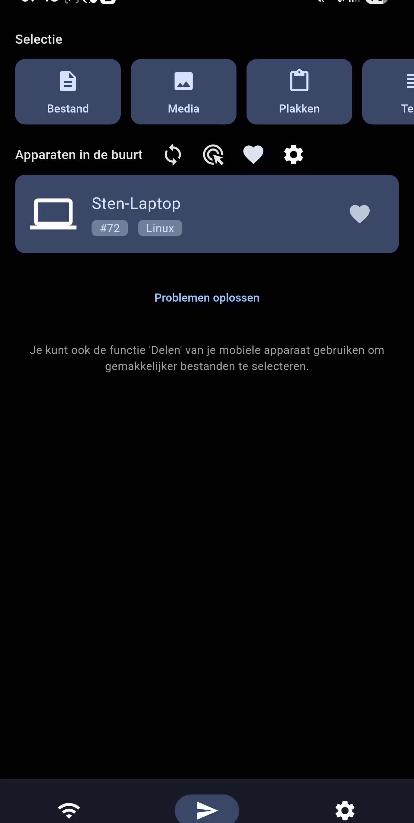 LocalSend on Android - selecting files to send