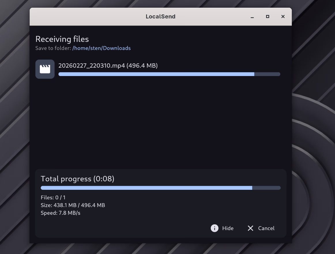 LocalSend in the CachyOS package repository