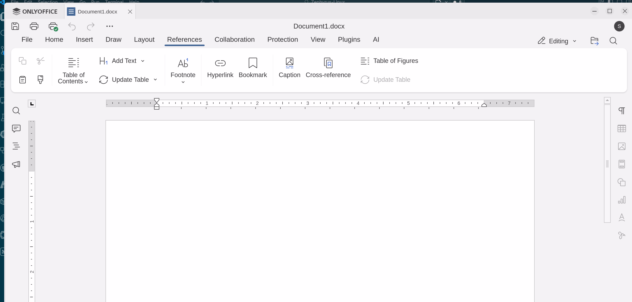 OnlyOffice - references feature missing