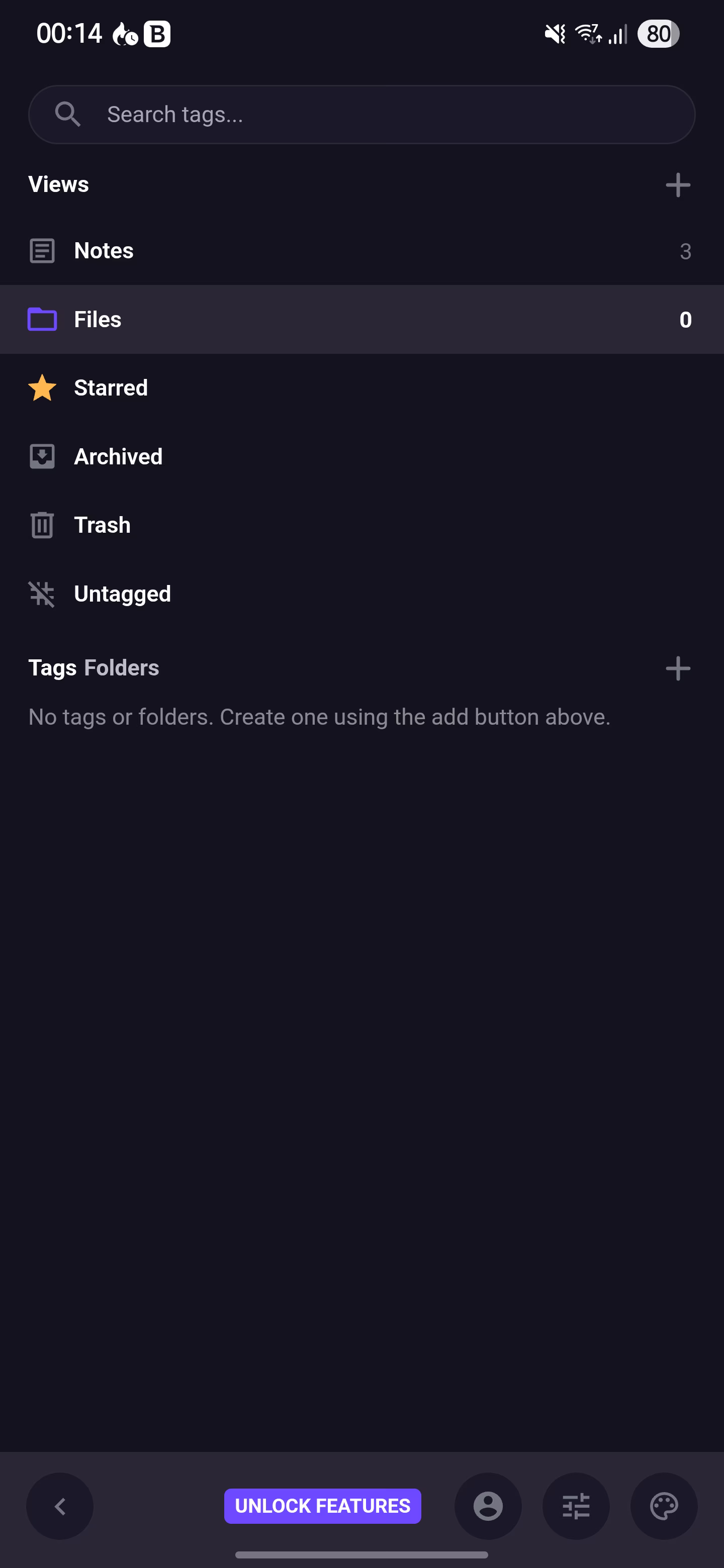 Standard Notes on Android (Samsung S24)