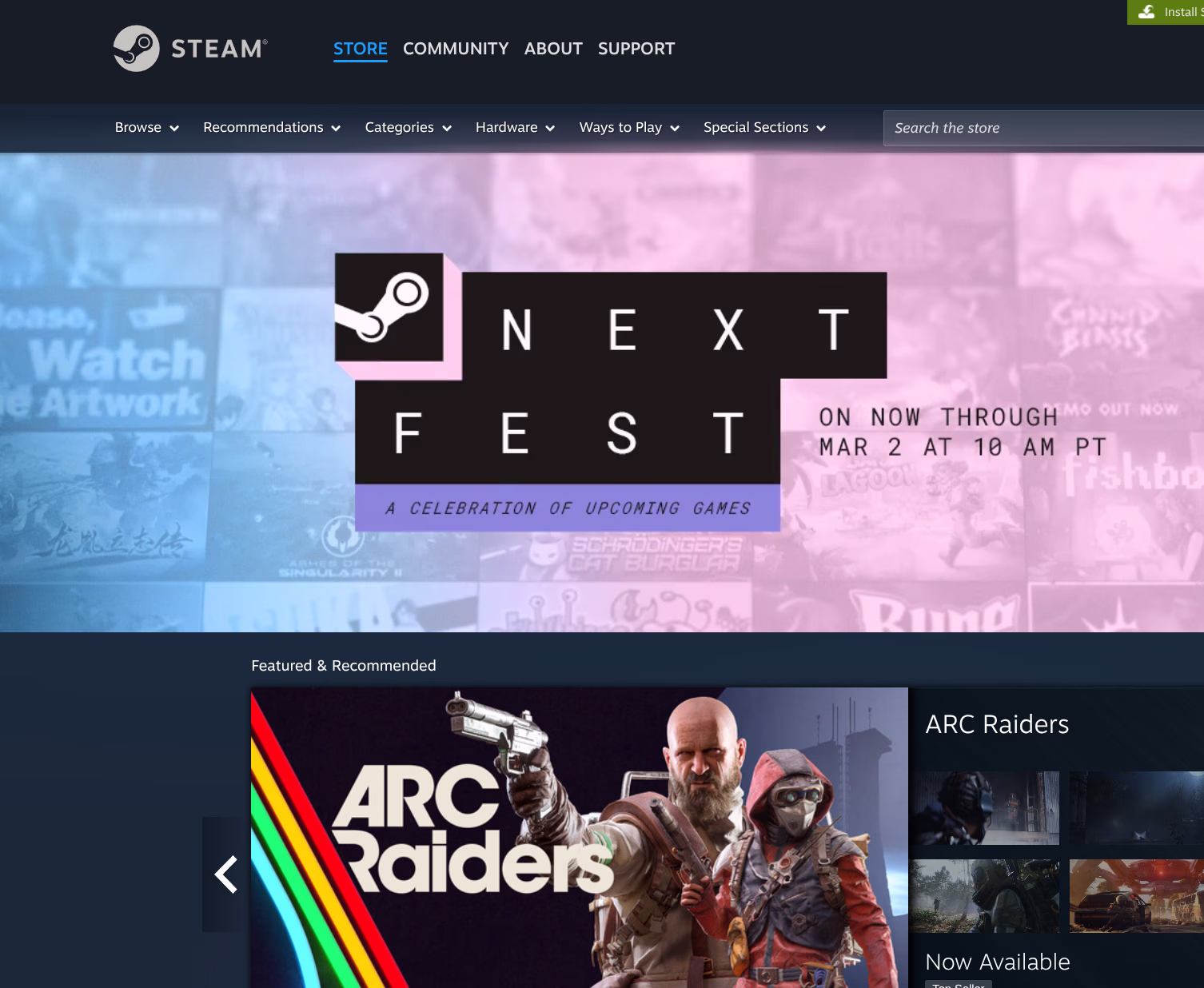 Steam in GNOME Software